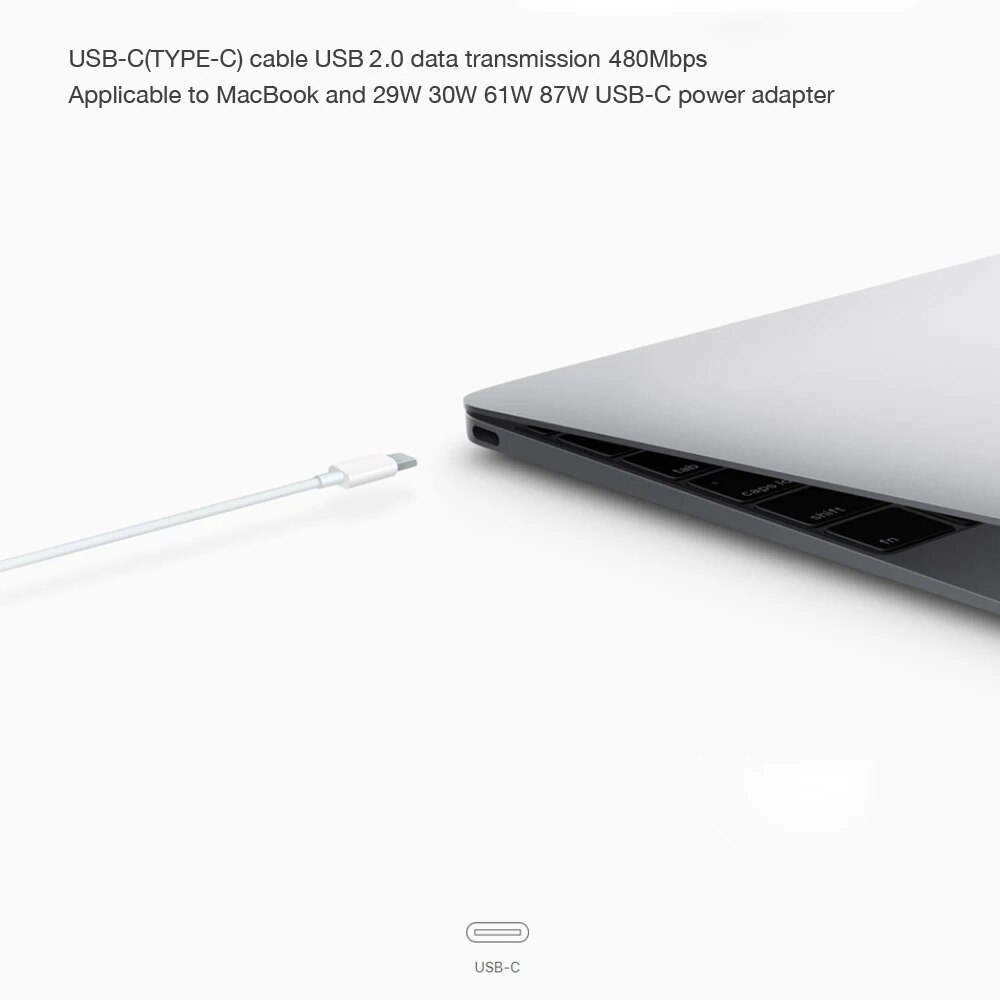 USB-C Cable 3m 5A E-MARK PD100W PPS Super Fast Charging Applicable For MacBook and 30W 45W 61W 65W 100W Type-C interface Laptops. 