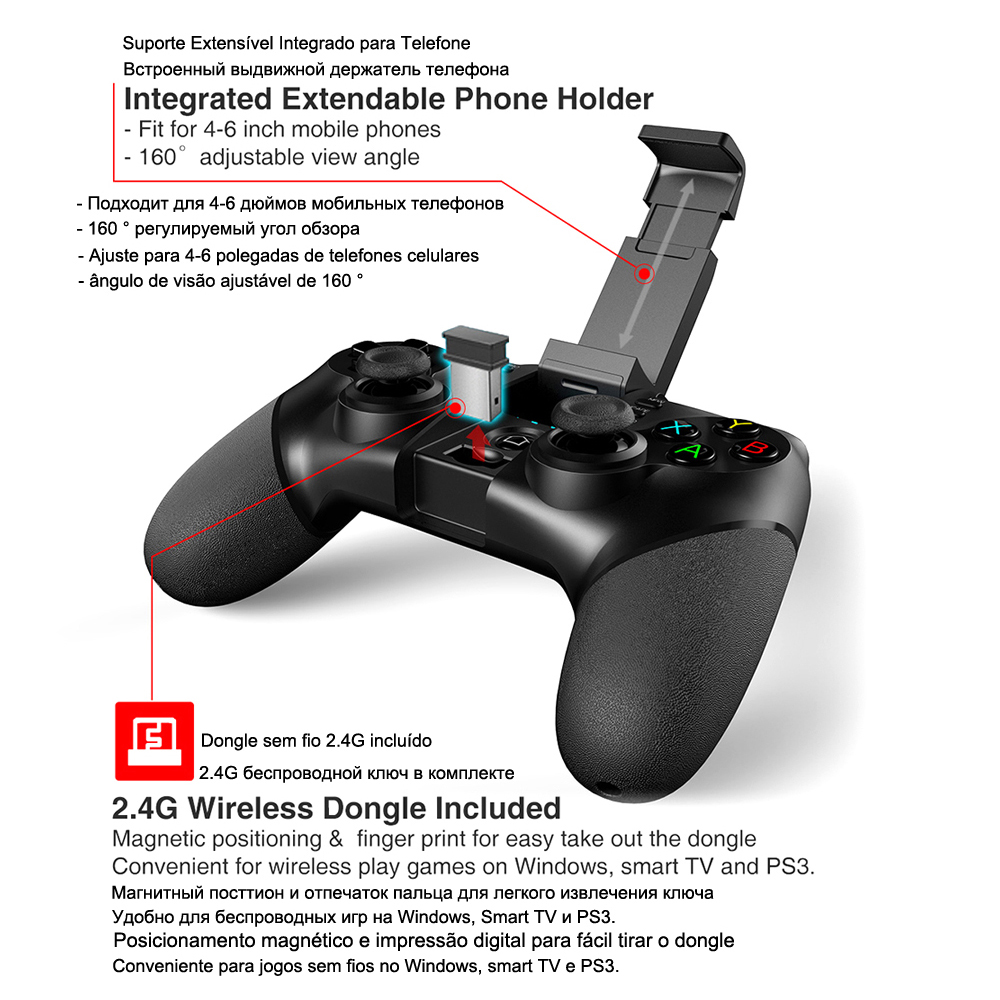 Control Gamepad PUBG Bluetooth USB For iPhone Android PC PS4 PS3 Playstation PS 4 3 Nintendo Switch Controller Mobile Game Pad. 