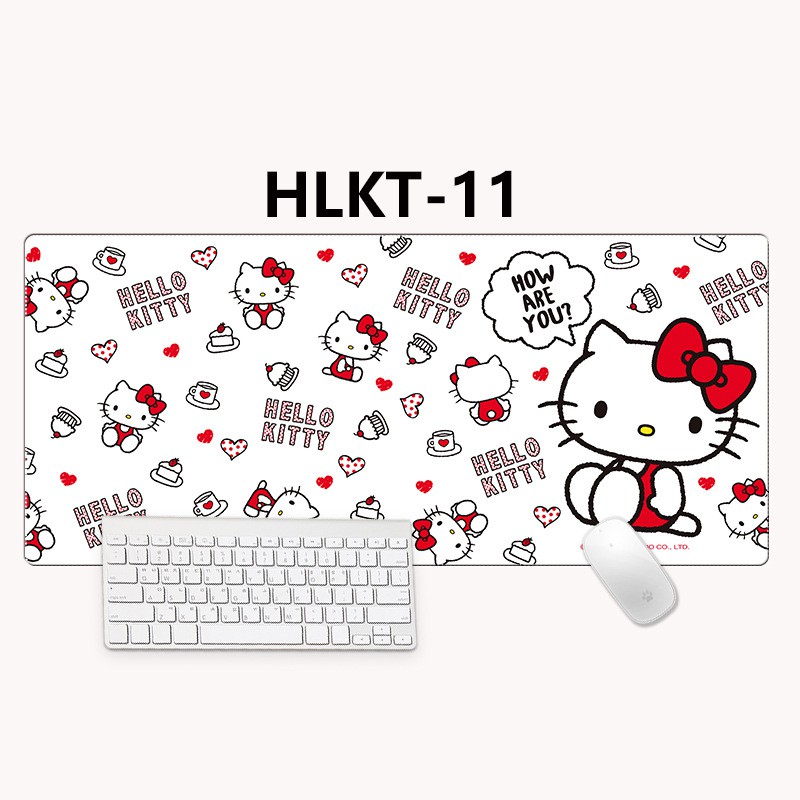 Cute Pink Mouse Pad for Hello Kitty Design with Big Size (60X30X0.2cm) Mousepad. 