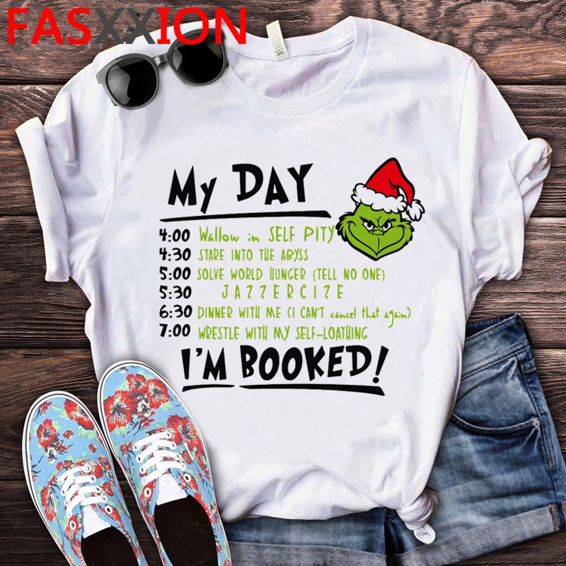 T Shirt Men Cartoon Grinch Graphic Tees 