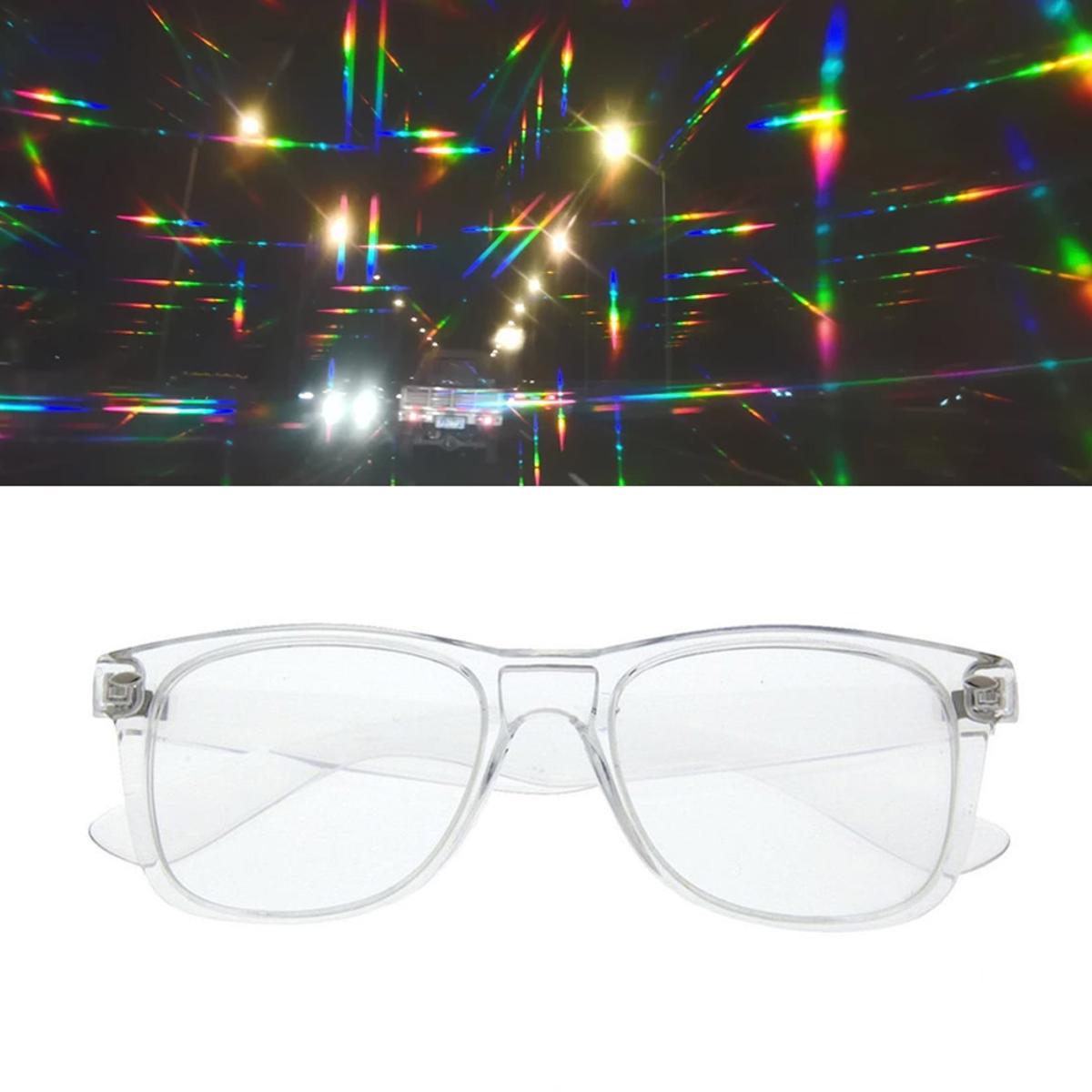 Ultimate Diffraction Glasses-3D Prism Effect EDM Rainbow Style Frieworks Starburst Glasses for Festivals