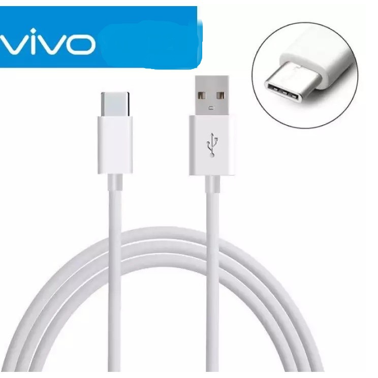 USB Type C Cable For Vivo Fast Charging Sync Data Charger Cable Length 100cm For Vivo Type-C Interface Smartphone - Cable Protector. 