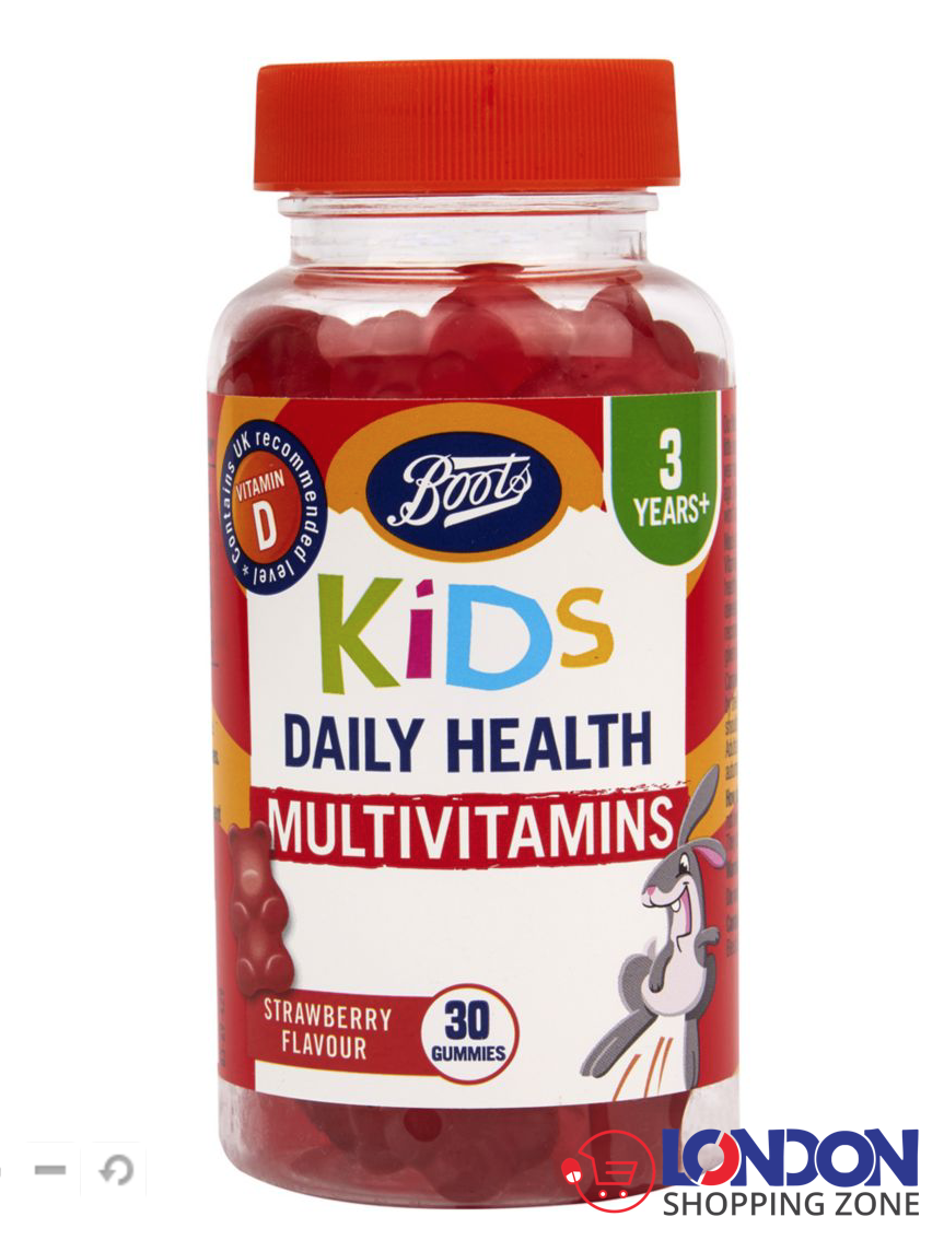 Boots Kids Daily Health Multivitamins Strawberry Flavour - 30 Gummies UK. 