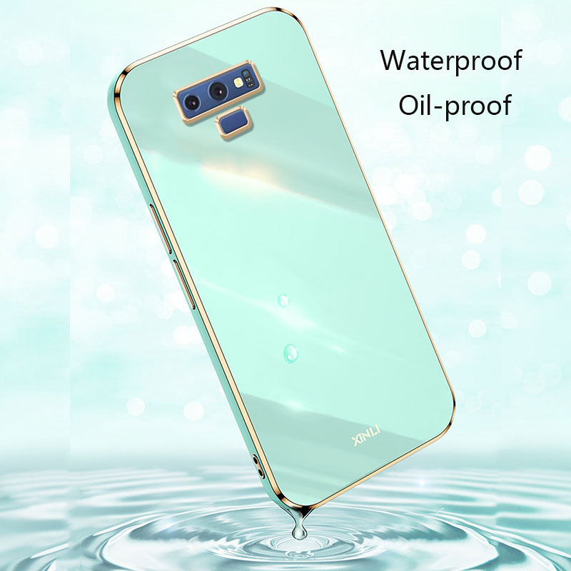 Tokifu For Samsung Galaxy Note 9 Case Luxury 6D Plating Soft Back Cover Silicone Phone Cases With Stand. 