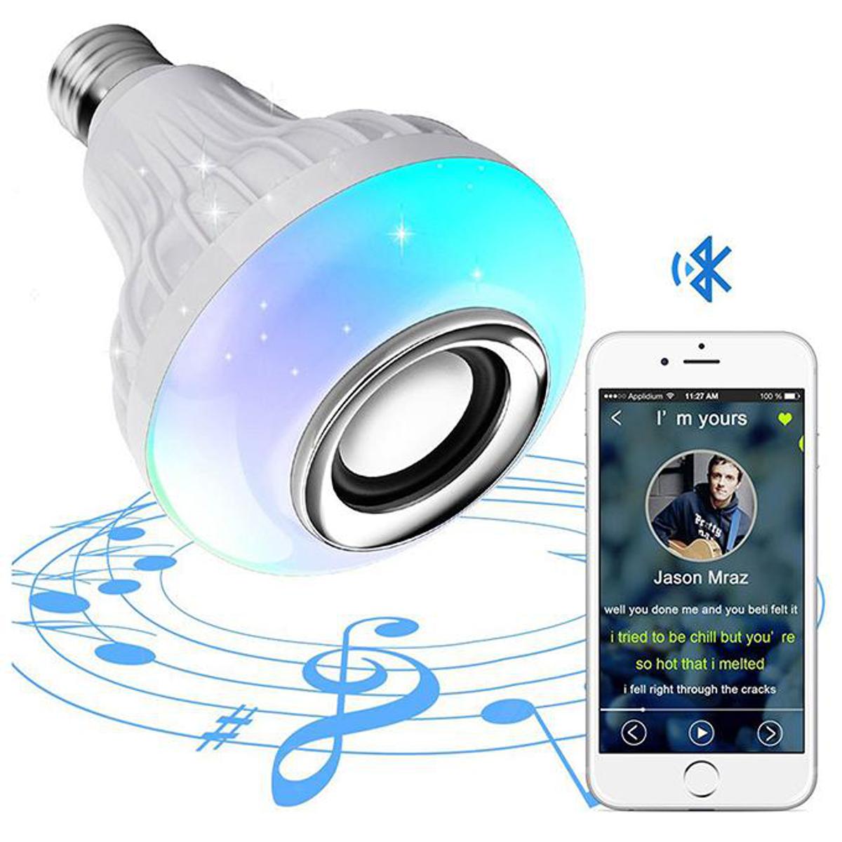 Bluetooth Speaker Bulb With Remote Control Light- Home Decoration- Audio System- Portable Bluetooth Speaker - Remote control Light Room Lighting. 