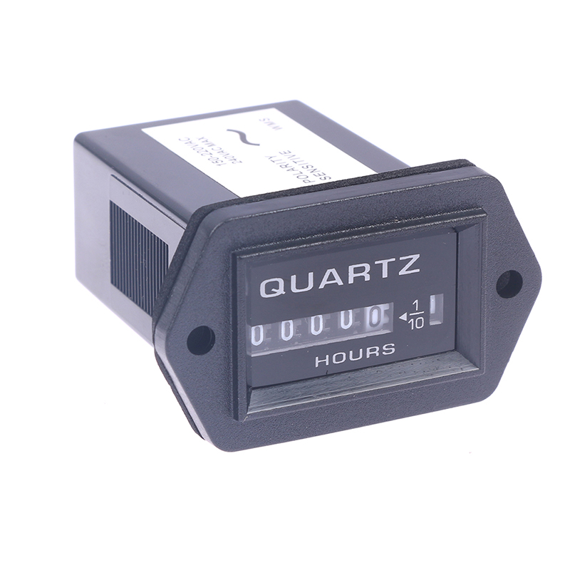 1PC 6 Digits 220V AC Hour Meter,Complete Sealed Quartz Timer Counter 12v-36v dc ac 110v 220v Hudduo