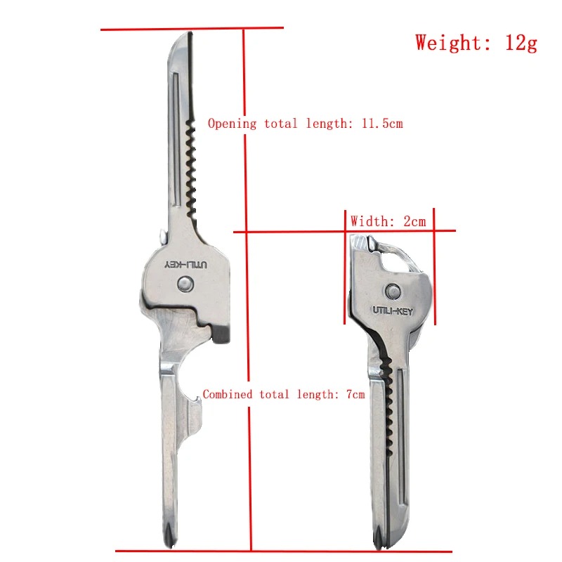 6 in 1 Useful Multifunction Knife Practical Swiss Tech Utili Key Outdoor Screwdriver Bottle Opener Keychain Camping Hiking Tools. 