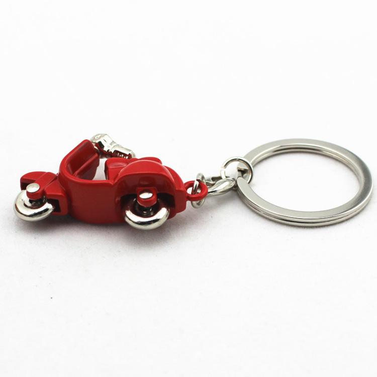 New Design Cool Mini metal Keychain Car Key Chain Key Ring Motorcycle chain Mix color pendant For Man Women Gift wholesale 17217. 