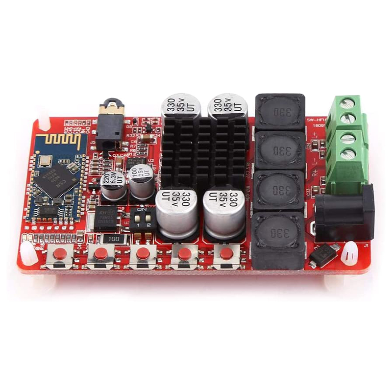 TDA7492 50Wx2 Digital Dual Channel Amplifier Module Stereo AMP Board with CSR8635 Bluetooth V4.0 Receiver and Microphone. 