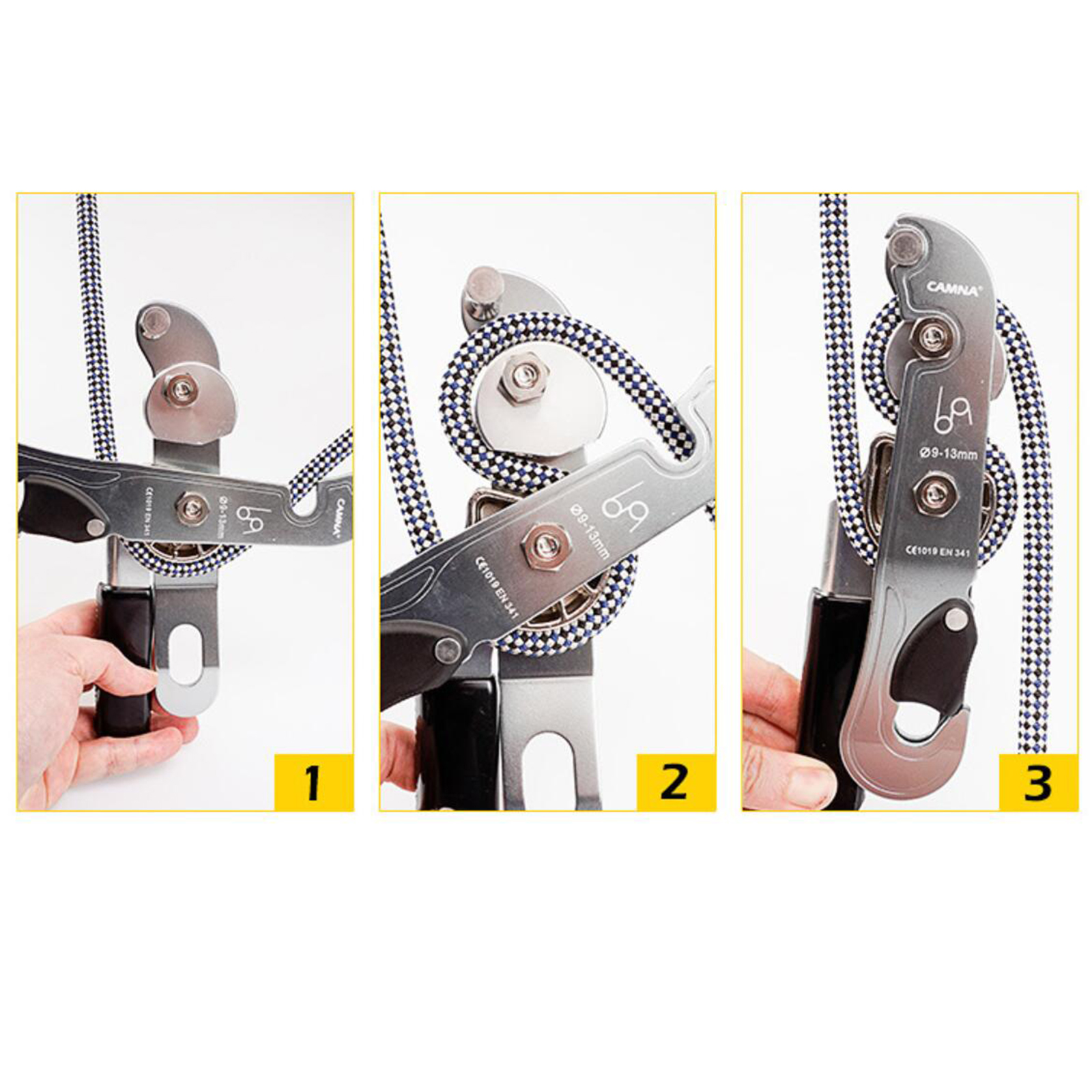 Nax Stop Single Brake Descender Assisted Climbing Rope Access Self-Braking. 
