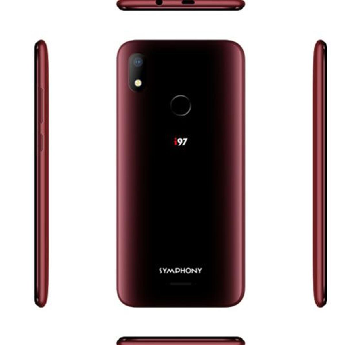 Symphony i97 - ( Plastic ) Housing / Back Shell / Casing / Back Panel / Battery Cover / Back Door / Back Replacement Part With Middle Frame / Body with Button