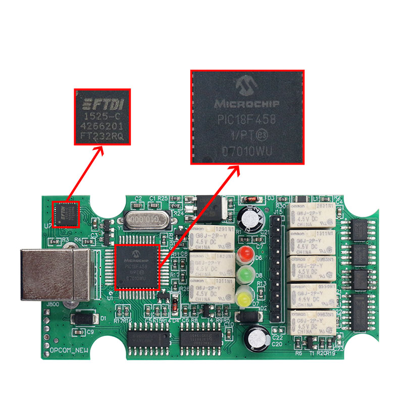 OPCOM V5 Flash Firmware Update Car Diagnostic Cable OPCOM Update PIC18F458 CAN BUS OBD2 Auto Tools. 
