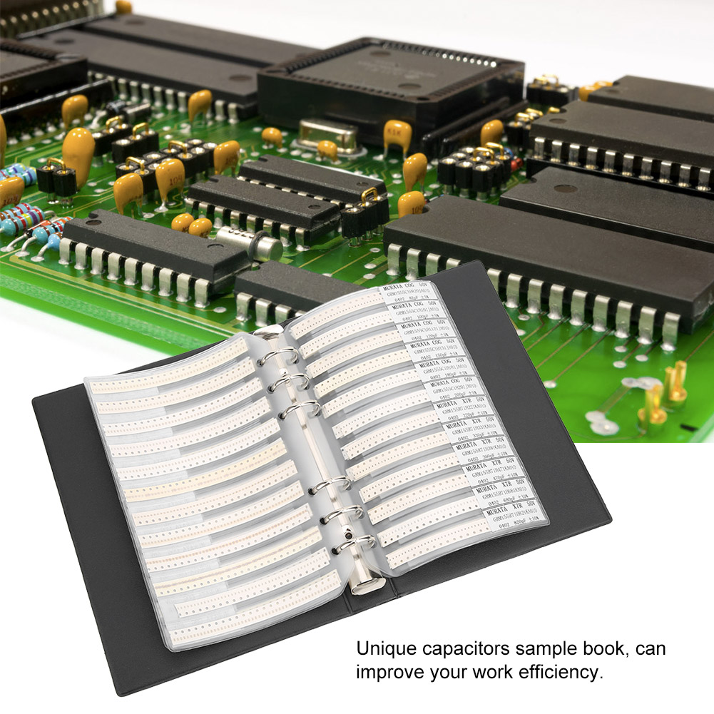 Sample Book 0402 Series 80 Values Capacitors Electronic Components Assorted Kits Black. 