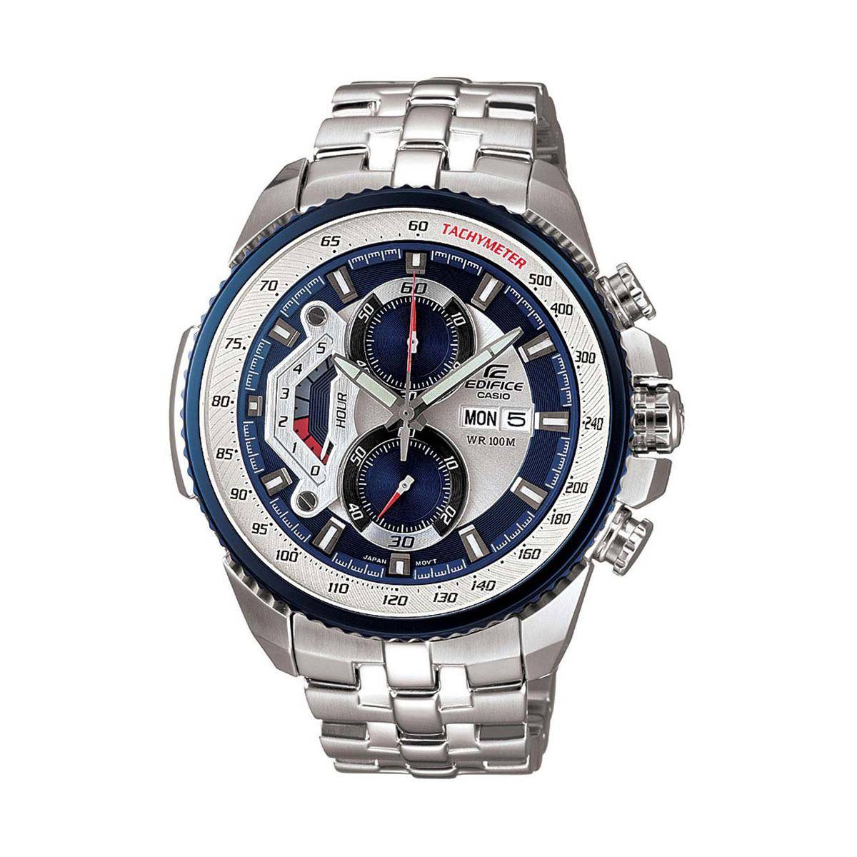 Casio Edifice EF-558D-2AVDF Analog Wrist Watch  for Men - Silver. 