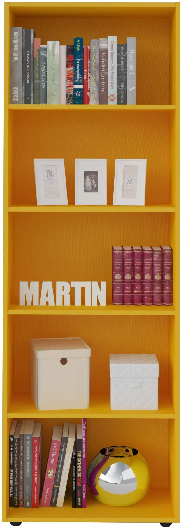 Yellow Melamine Book Shelves 5 Feet by 1.5 Feet Book Shelf