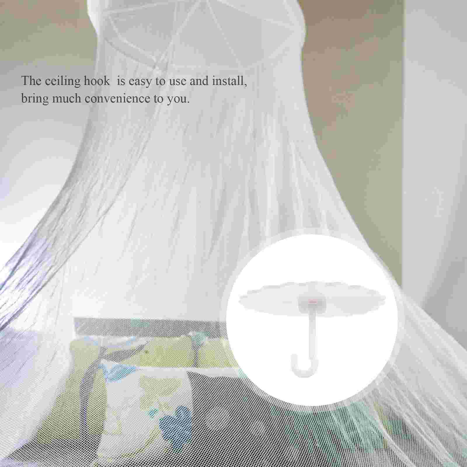 Dome Mosquito Net Hook Plastic Ceiling Sticky Bed Canopy Hanger Suction Cup Hooks. 
