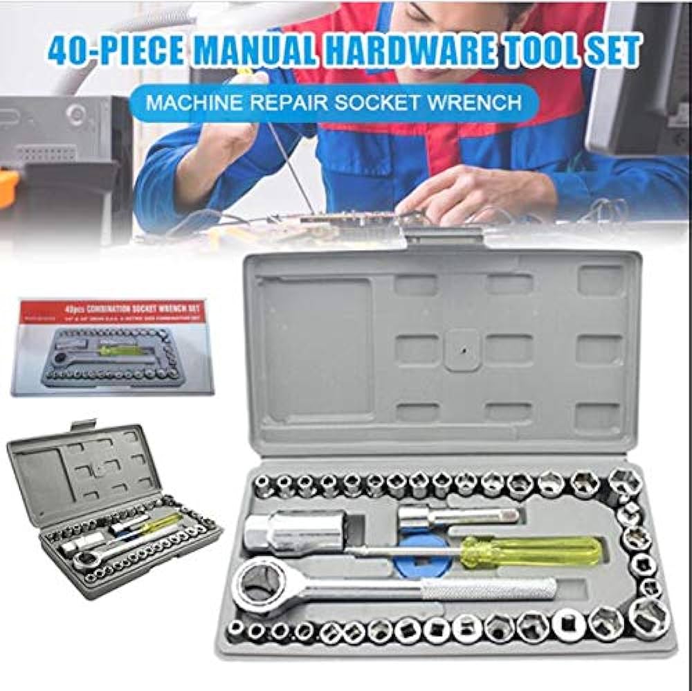 Multi-Purpose Combination Socket Wrench Set - 40 Pieces