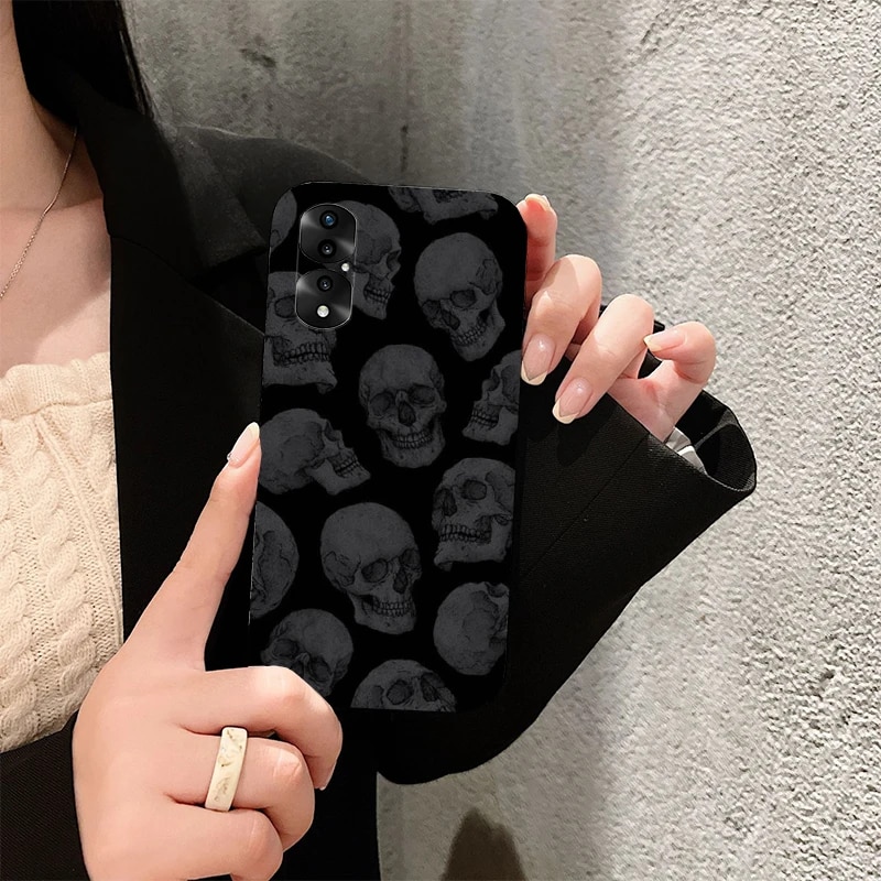 rim Reaper Skull Skeleton Phone Case for Huawei Honor X9 X8 X7 X6 70 50 10X 20 9 8 Lite 8A 8S 8X 9X 9A 9S 7C 10i View 10. 