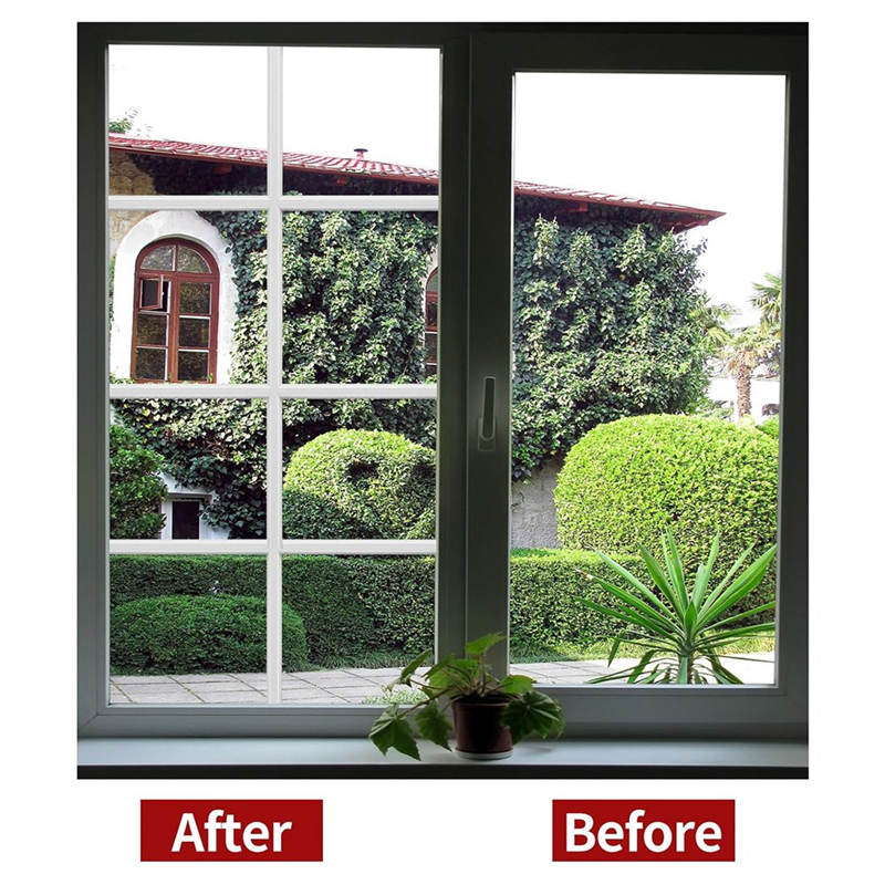 JDXHLAU 5 Rolls Total Window Grille Inserts Grid Kit Self Adhesive Peel and Stick Trim Simulated DIY Window Decorative White. 