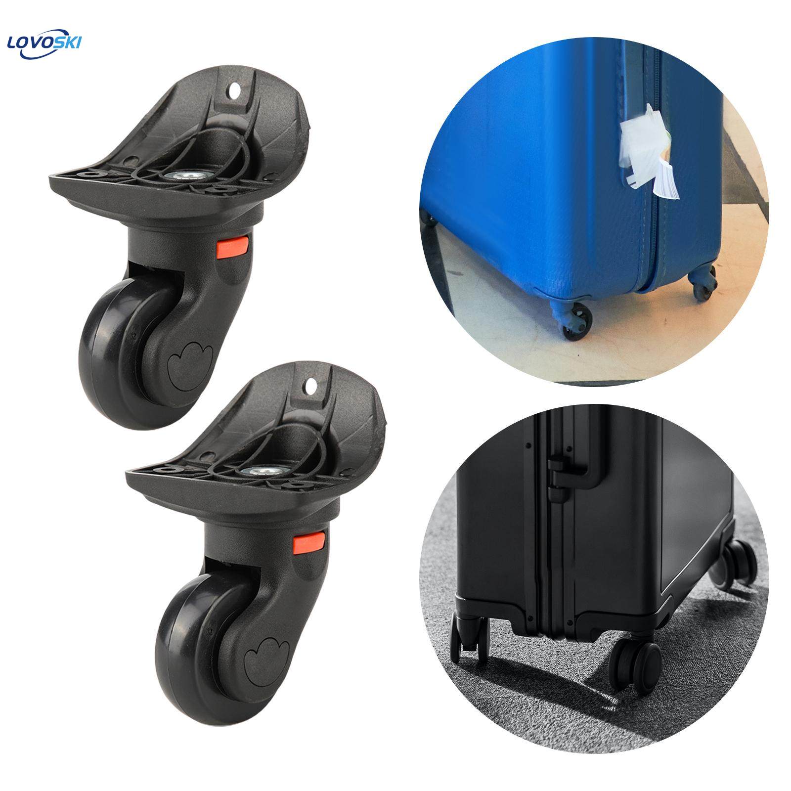 2x Luggage Wheels Traveling Suitcase 360 Rotation Dual Roller