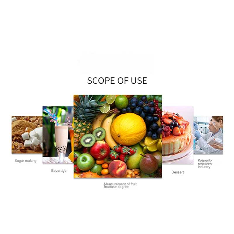 Digital Refractometer Sugar Meter Refractometer Brix Meter Juice Drinks Measuring Range 0-55%. 