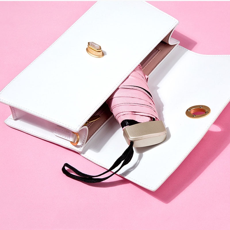 【2023】 Phone Size Mini Pocket Wombrella Girls Anti UV Portable Folding Umbrella Parasolen's Umbrella Male Man Ultralight Rain Sun Um. 