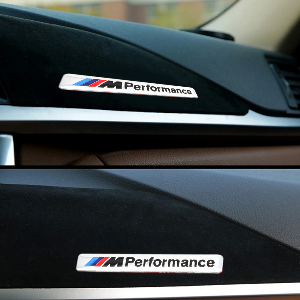 M Performance Metal Logo Car Sticker  Emblem Badge Interior Decoration for BMW. 