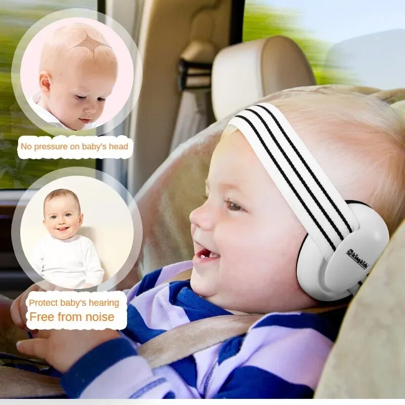 Baby Noise Cancelling Headphones Ear Protection Earmuffs For Infants with Elastic Headband Airplane Travel Baby Accessories. 