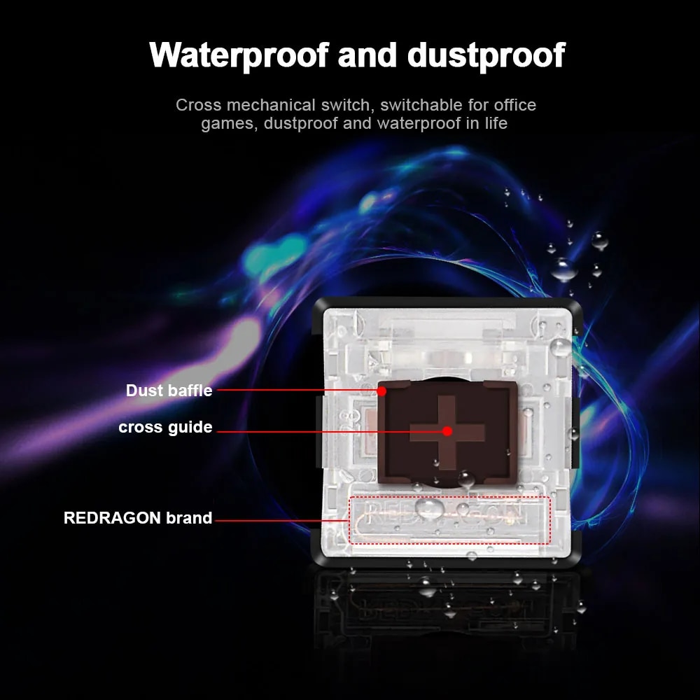 REDRAGON SMD RGB MX Low Profile 5.5 switch 3Pin Clicky Linear Tactile silent Mechanical keyboard red black blue brown Switche. 