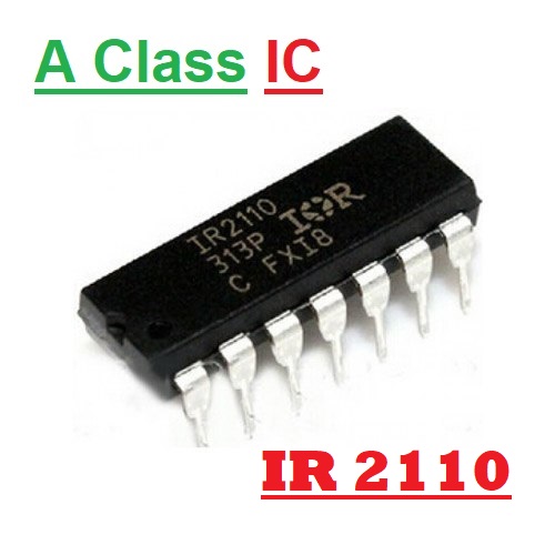 A CLASS IR2110 IR-2110 2110 2.5A 10V 20V Power MOSFET & IGBT MOS Gate Driver Voltage Rectifier 14 Pin Leads Breadboard Friendly IC - Multi Plug - Multi Plug. 