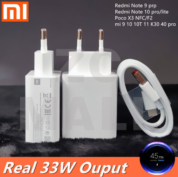 33W Type-C Charger Fast Charging Quick Wall Charger Turbo Charge Adapter With Type-C Cable For Xiaomi Redmi 10C 10A 10 Note 9 8 7 pro Mi 9 9s 9T Note 10 11 K20 K30 Pro Poco X3 NFC M2 M4 Pro 10T 5G. 