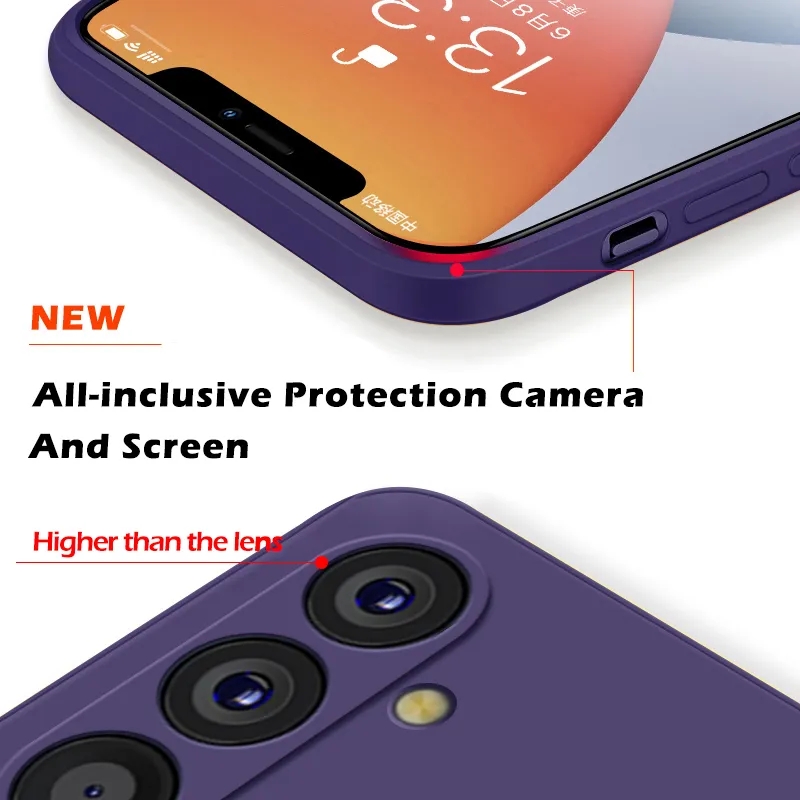 For Samsung A54 5G Case Original Square Liquid Silicone Phone Cases For Samsung Galaxy A54 A 54 5G Protection Back Soft Cover. 