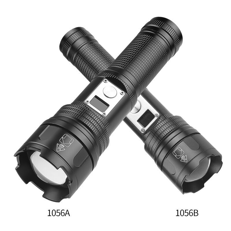 30W LED Long-Range Throwing LED Flashlight Digital Power Display Strong USB Rechargeable Aluminum Alloy Torch Light-Type A. 