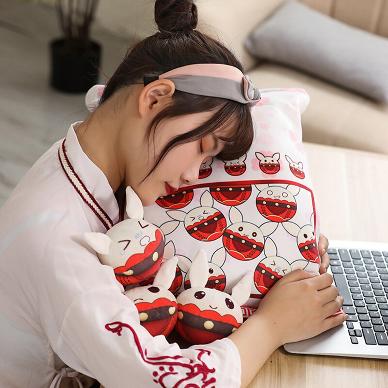 6CM Genshin Impact Slime Klee Bouncing Duduke Two-dimensional Cute Doll Plush Toy Birthday Present Game Peripherals Collect. 