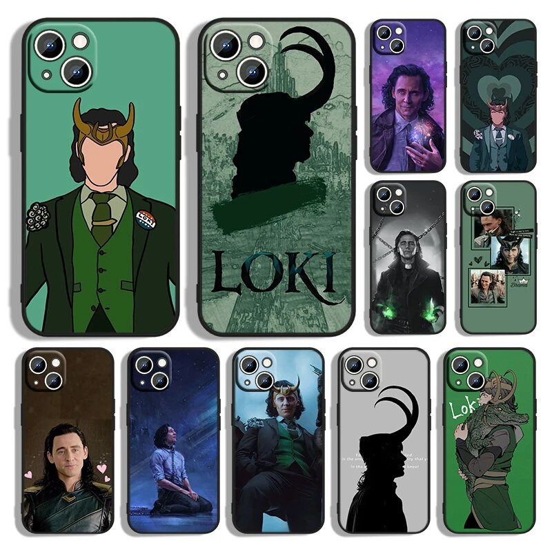 Marvel Lovely Loki Phone Case For Apple iPhone 14 13 12 11 Pro Max mini XS XR X 8 7 6S 6 Plus Black Soft Funda Back Cover Coque