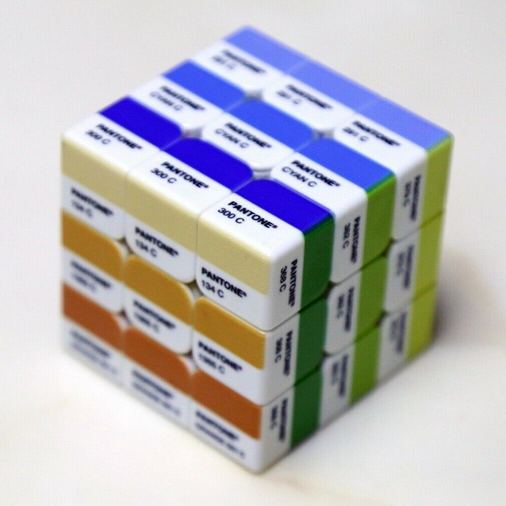 【happy one】Speed 3x3x3 Pantone Color Cube IQ Twist Puzzle for Kid Adult Toy Fancy Cubic Brain Teaser 56mm Collection. 