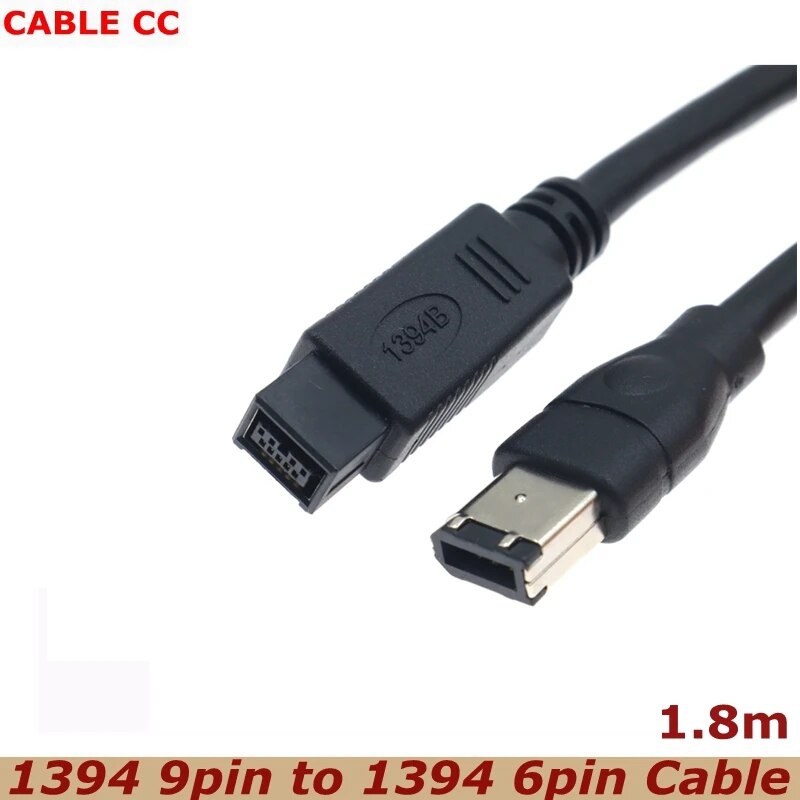9 PIN to 6 PIN IEEE 1394B FireWire 800 To 600 Data Cable For Digital Cameras, Sound Cards And Other Equipment