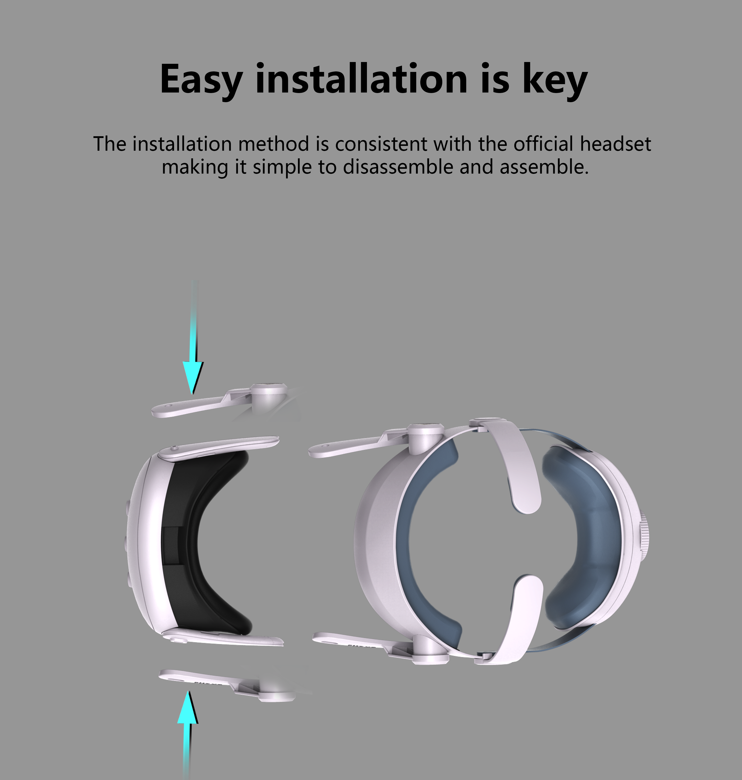 Replaceable Elite Strap for Meta Quest 3 VR Headset Improve Comfort Adjustable Head Strap for Meta Quest 3 Accessories Helmet. 