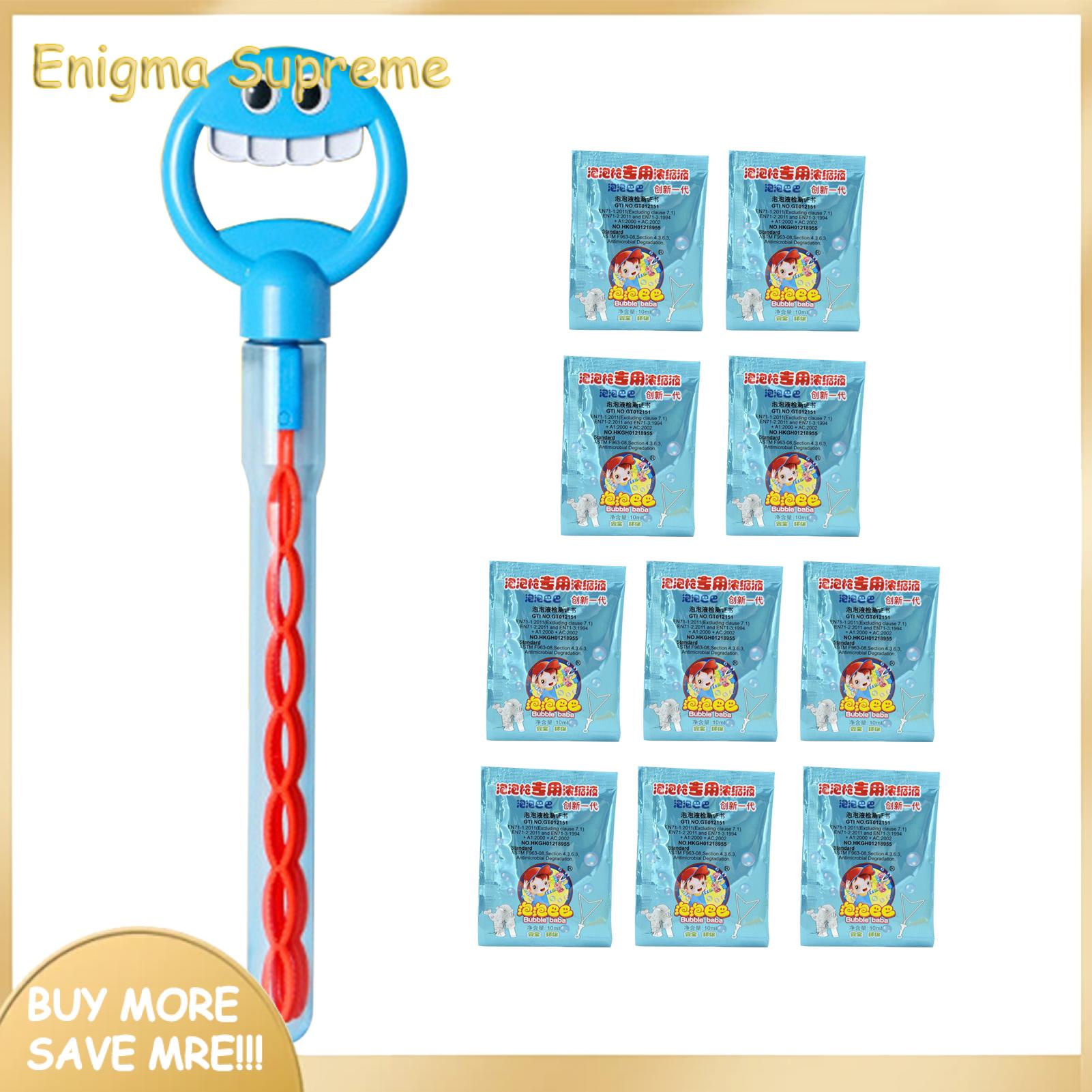 Enigma- Leak-proof Bubble Wand Smiling Face Bubble Wand Toy with Leak-proof Design for Indoor Outdoor Fun 32 Holes Bubble Stick with Bubbles Refill Five Claws Bubble Maker Kids Bubble Wand. 