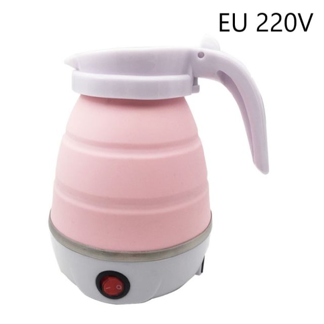 Travel Collapsible Silicone Kettle Outdoor Camping Electric Water Pot 【本物保証】