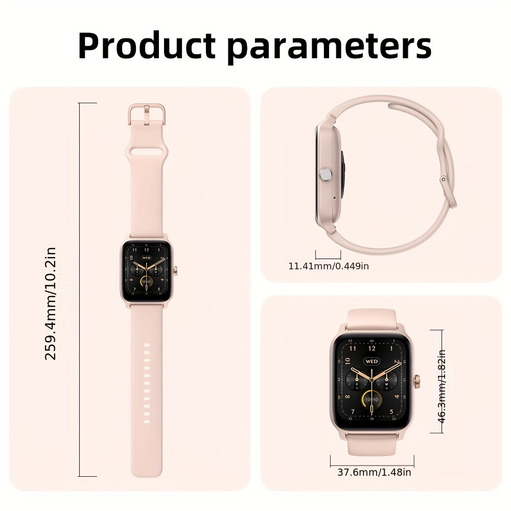 "IDW13 Smart Watch with Alexa - Waterproof Sports Tracker, 1.8"" Display, Health Monitoring, for iPhone & Android, Silicone Strap". 