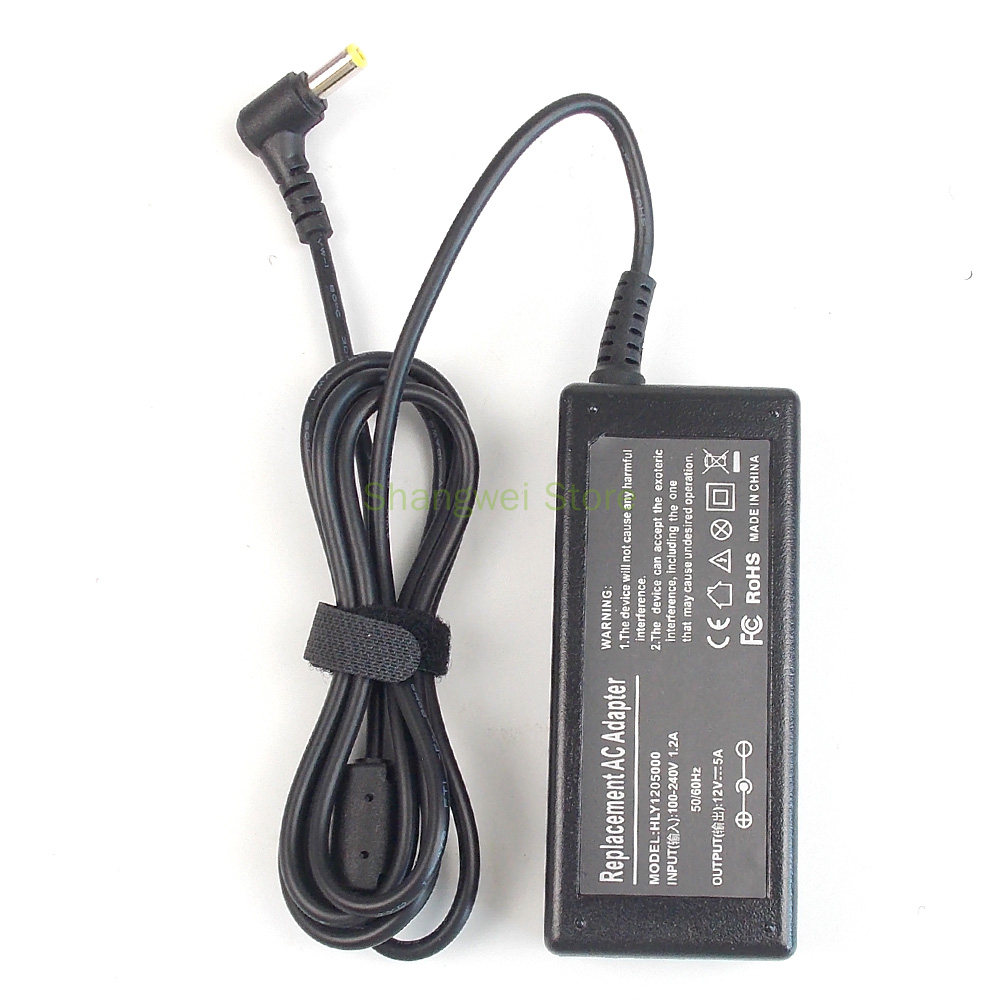 12V 5A Notebook Power Adapter Charger for FujiPLUS K-1205 FP-988D LCD Monitor CORD. 