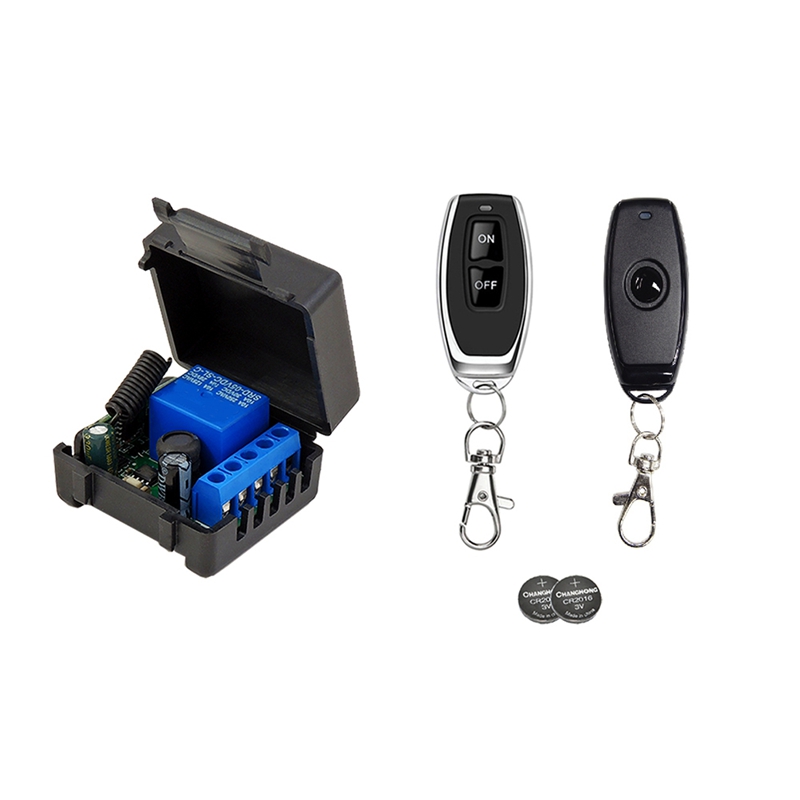 【Funny Bunny Toy Store】433 Mhz RF Switch 12V Single Relay Receiver Module with 2 Remote Transmitter. 