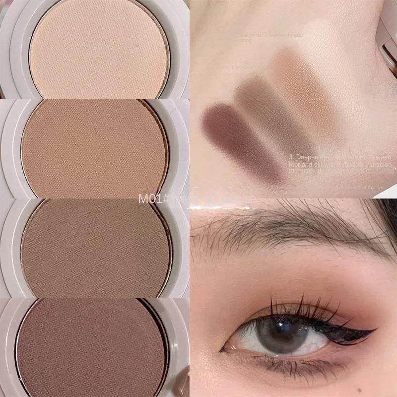4 In 1 Matte Highlighter Blush Palette Pearly Blush Shiny Eyeshadow Four-layer Multifunctional Brighten Face Eye Makeup Palette