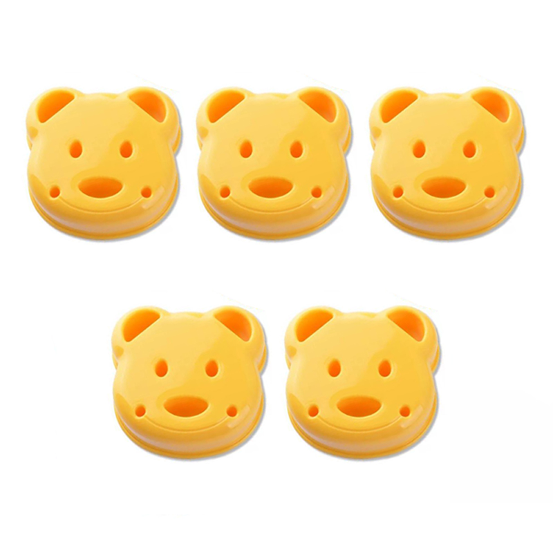 5Pcs Bear Shape Sandwich Mold Cutter, Bread Sandwich Shapers for Kids