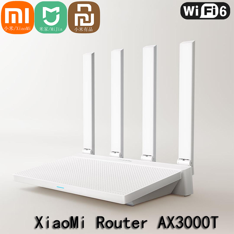 NEW Xiaomi Redmi AX3000T Router WiFi 6 2.4GHz 5GHz 1.3GHz CPU 2X2 160MHz WAN LAN LED NFC Connection For Home Office Games Mi