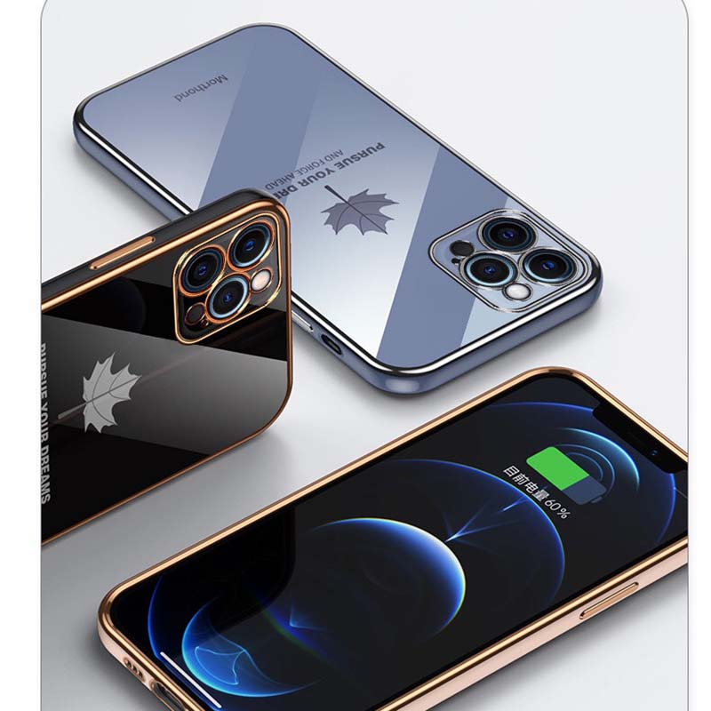 Phone case For Lenovo K12 Note Back cover Soft Shining Maple Leaves Design Cover For Lenovo K 12 Note Cover cases. 