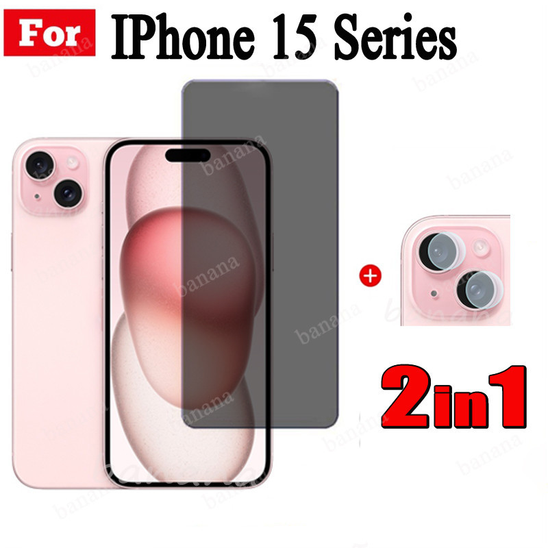 For iphone 15 Pro Privacy Tempered Glass for iphone 14 Pro Max 15 14 Pro 15 14 Plus Ceramic Frosted Soft Film and Lens Film
