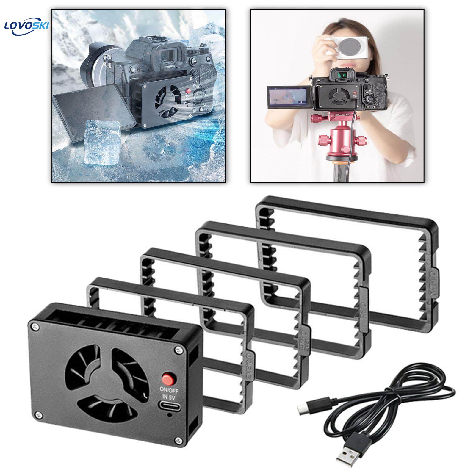 Camera Cooling Fan Black Camera External Cooling System for ZV-1 A6700 A7M4