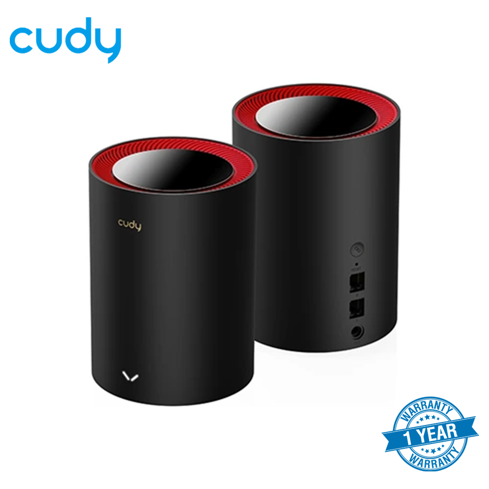 CUDY M3000 (2-Pack) AX3000 2.5G Dual Band Wi-Fi 6 Mesh System Router. 